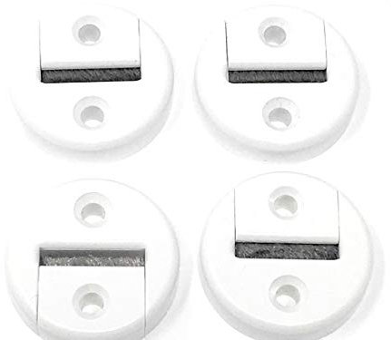 Selve jkhandel 4x Gurtführung maxi rund weiß für 23 mm Gurt mit Bürste zweiteilig - kein Gurtausbau nötig