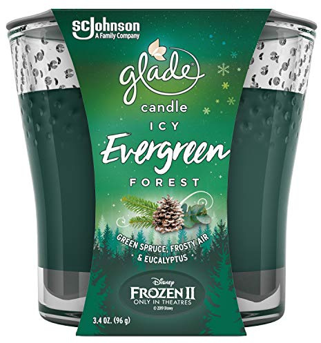 Glade Candle Jar, Air Freshener, Icy Evergreen Forest, 3.4 Oz