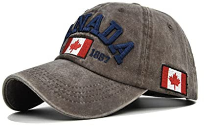 XibeiTrade Baseballkappe im Vintage-Stil, Kanada-Ahorn, für Damen und Herren, Baumwolle, Sport, Outdoor, lässiger Sonnenhut, coffee, M