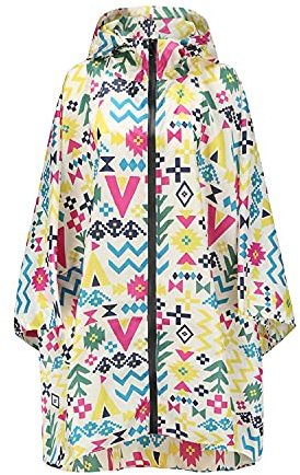 Freiesoldaten Women Waterproof Rain Poncho Stylish Reusable Lightweight Outdoor Raincoats Rain Jacket with Hood