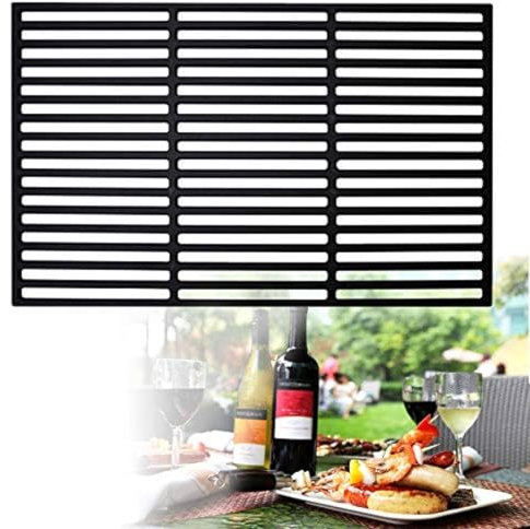 YUENFONG Rejillas de Hierro Fundido, Parrilla Cuadrada esmaltada, Accesorios de Parrilla de Hierro Fundido para Barbacoa, Parrilla de Gas, Parrilla de carbón (60 x 40 cm)