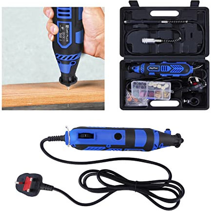 Rotationswerkzeug Multifunktionswerkzeug, Drehwerkzeug Set, 135W 80PCS Zubehöre, Variable Drehzahl 10000-32000 rpm, zum Handwerker DIY Schneiden, Schleifen, Gravieren, Polieren, Reinigen
