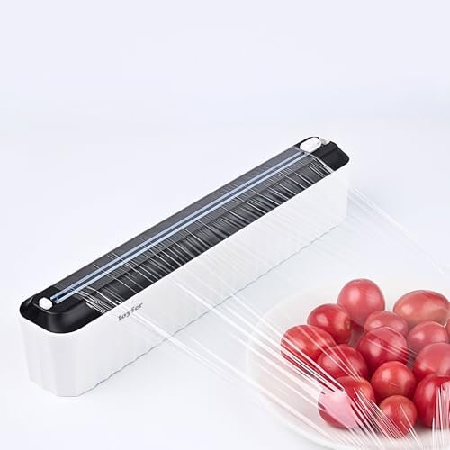 loyfer® Frischhaltefolienspender Magnetisch mit Cutter Alufolienschneider Küche Alufolienspender und Frischhalte Backpapier Folienschneider Küche Schublade Folienhalter für Küche Magnetisch