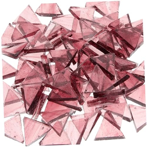OHPHCALL Mosaicos De Vidrio y Azulejos Espejo Para Bricolaje, 290 Piezas Color Marrón Translúcido, Triángulos Para Decoración y Manualidades Hogar y Jardín