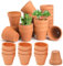HDKAJL 30 Pot Terre Cuite, Pot de Fleur Terre Cuite, Mini Pot de Fleur en Céramique avec Trou de Vidange, Pot Plante Intérieur pour Cactus Intérieur Extérieur Plantes Maison Succulentes (4,5 x 4 cm)