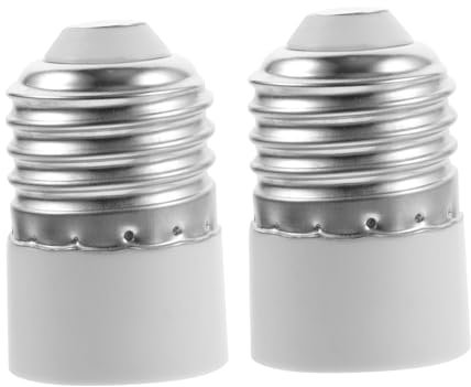 Gadpiparty Adattatore Portalampada E27 a E14 Convertitore Di Luce Per Lampadine Led Accessorio Per Lampade Set Da 2 Pezzi Per Uso Domestico e Risparmio Energetico