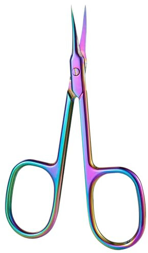 TNSLAND Forbicine per Cuticole Forbici Curve Tagliaunghie in Acciaio Inox Curveultra Fini Forbici per Cuticole Professionale Forbicine per Unghie per Piedi E Unghie per Sopracciglia E Ciglia