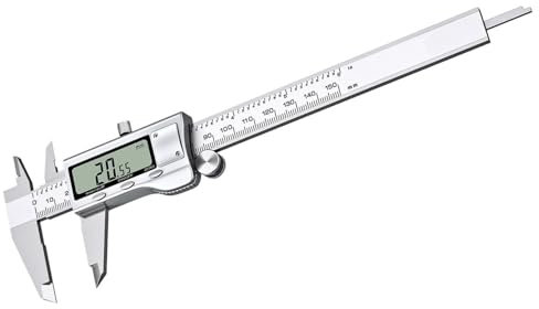Electronic Digital Vernier Caliper - 150mm Stainless Steel Professional Metal Digital Caliper With Easy to Read Lcd Vernier Gauge, Inch Metric Conversion