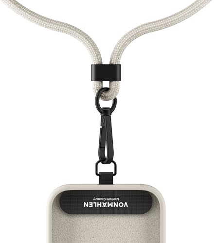 VONMÄHLEN Infinity Go - Universelle Handykette- kompatibel, flexibel und sicher, verstellbare Länge bis zu 150 cm - Handyband zum Umhängen - Cream