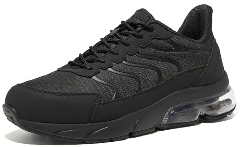 Men Steel Toe Cap Trainers Mens Safety Shoes Anti Smashing Lightweight Comfortable Fashion Work Trainers Cushioning(7.5, Black)
