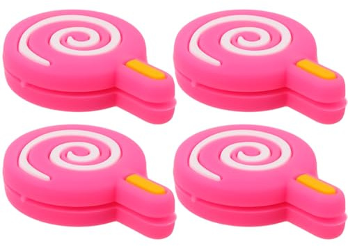 PACKOVE Set 4 Pezzi Ammortizzatori da Tennis in Silicone a Forma di Lecca-Lecca, Smorzatori Vibrazioni per Racchette, Accessori Sportivi per Allenamento Tennis, Riduzione Urti,