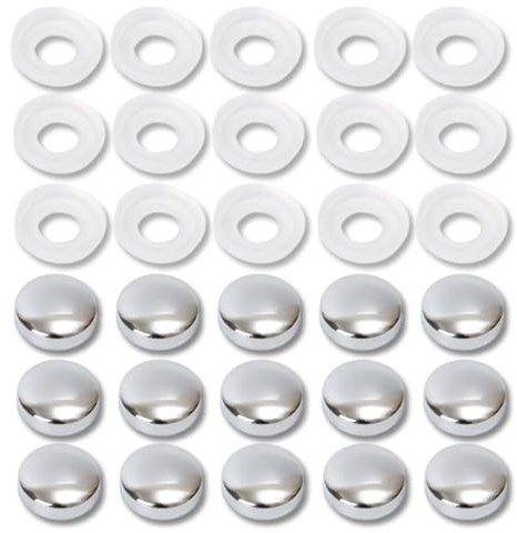 SXKJGQ 15 Pcs Mirror Screw Cap, Screws Head Covers, Suitable for Decorative Covers for Furniture Screws and Bathroom Cabinets