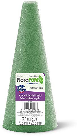 FloraCraft FloraFōM Cone 3.7 Inch x 8.9 Inch Green