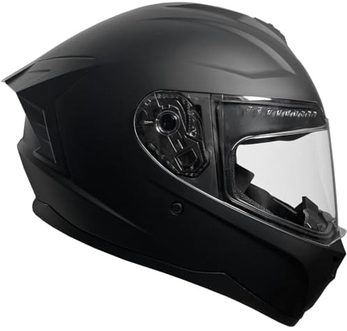 Integralhelm Helm Motorradhelm RALLOX M72 schwarz matt Größe S