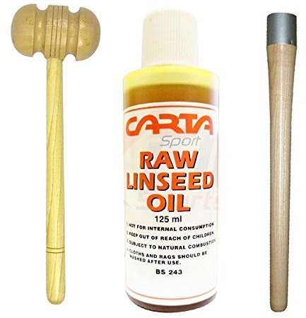 VIPER Cricket Bat Mallet Knocking Wood 2 Sides Handle Cone Wooden Grip Applicator Bat Raw Linseed Oil