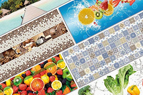 XL Wandpaneele ca. 280x65cm - stabile und pflegeleichte PVC Platten zur Wandverkleidung z. B. als Küchenrückwand - 1 Paneel, 3 teilig (Wand resistent Gestaltung)