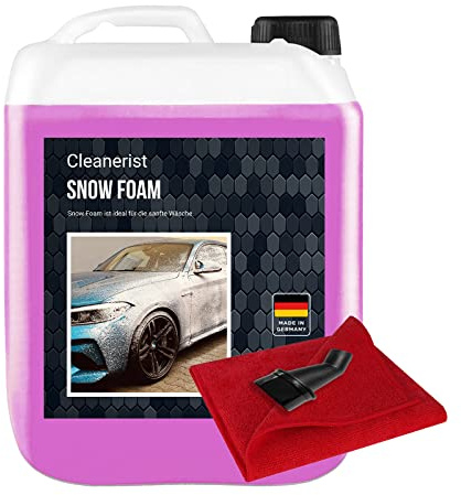 Cleanerist 5 liter Snow Foam PINK | Koncentrat | Bilschampo även för husvagn & husbil | Biltvätt | Skumbildare | Aktivskum | inkl. pip & mikrofiberduk