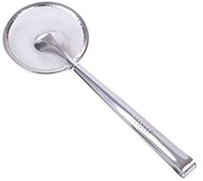 Schiumarola per Fritti Schiumarola Drenante Cucchiaio Scanalato Cucchiaio in Acciaio Inox Colino Cucchiaio della Maglia del Setaccio della