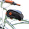 Tourbon wasserdichte Canvas-Fahrrad-Rahmentasche, Fahrradtasche, Oberrohr, Handyhalterung, Schwarz