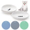Ceramic Cat Food Bowl Plates: 3PCS Wet Cat Food Bowls Whisker Fatigue Cat Dishes & Shallow Bowls for Kittens with Bowl Mats