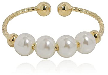 Meissa Bague Rotative À Perles Pour Femme En Argent 925 – Bague Réglable Design Infini Avec Billes Mobiles, Bijou Élégant Et Tendance, Idée Cadeau (Or)