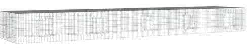 vidaXL Kaninchenkäfig 5 Paneele 541x109x54 cm Verzinktes Eisen Haustierkäfig