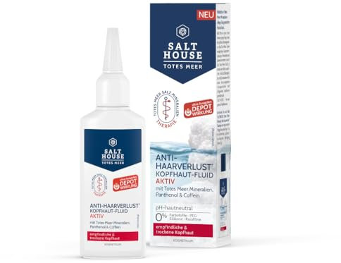 Salthouse Totes Meer Therapie Anti-Haarverlust Kopfhaut-Fluid Aktiv, Leave-on Pflege ohne Ausspülen, mit Coffein & Urea, auch bei erblich bedingtem Haarverlust, 75ml