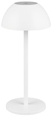 Reality Leuchten LED Außen Akku Tischleuchte Ricardo R54106131, Kunststoff Weiß matt, inkl. 1.7 Watt LED, 4-fach Touch
