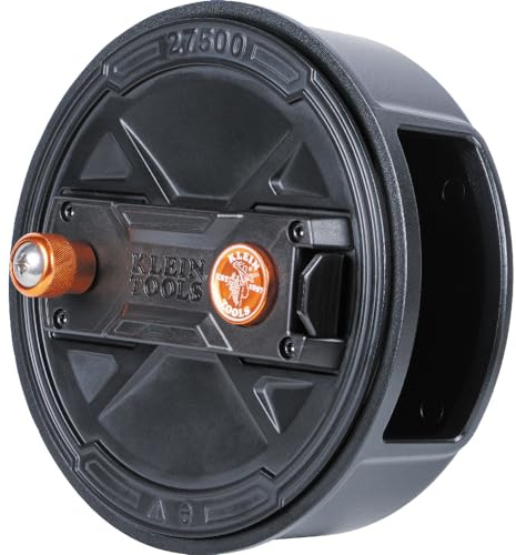 Klein Tools 27500 Tie Wire Reel, Quick Lock, Lightweight Aluminum, 12-18 Gauge Wire, Ambidextrous Rewind Knob