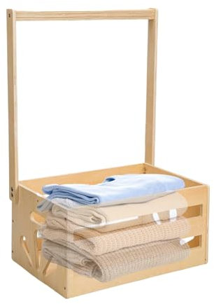 Husoiuy Geschenkkorb Für Babypartys | Holzkistenschrank | Partykorb Mit Griff - Holz-Babykorb Für Babypartys, Schwangerschaften Und Geschenke Für Frischgebackene Eltern
