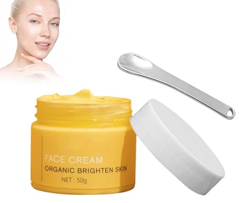Rostblant 50g Crema viso alla curcuma, un cucchiaio per versare la crema è incluso, crema viso alla curcuma per le donne, crema per il viso e il corpo, crema idratante per la cura del viso