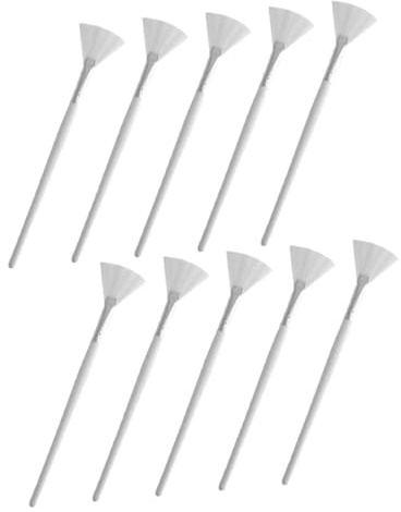 Beaupretty 10piezas Pincel de Abanico para Mascarillas Faciales Aplicador de Mascarilla Facial Herramienta de Maquillaje para Mujer Brocha de Maquillaje Reutilizable Brocha
