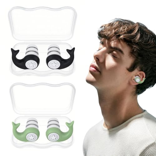 JUGUTA Tapones Para Los Oídos Para Natación, 2 Pares De Tapones Oidos Natación Para Los Oídos De Silicona Reutilizables Impermeables Para Nadar, Surfear, Esnórquel Y Otros Deportes Acuáticos