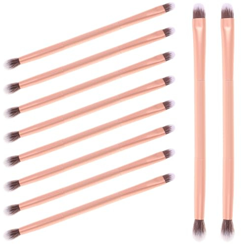 SHERCHPRY Kit Profesional Mango de Metal Fácil de Agarrar de 24 Brochas de Maquillaje Diseño Pequeño y Ligero para Ojos Doble Punta Adecuado para Mujeres