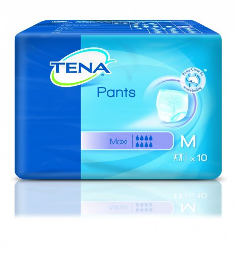 TENA Pants Maxi Medium Einweghose 4x10 St, Inkontinenzhose, Einweg, 40 Stk, M, 80-100 cm Hüfte
