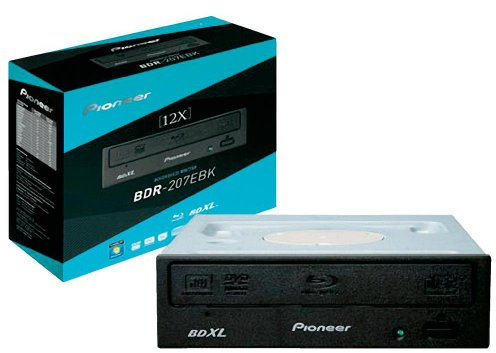 Pioneer BDR-207EBK interner Blu-ray 12x Brenner für Desktop schwarz
