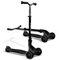 GLOBBER ULTIMUM – Tretroller Kinder Erwachsene, 125/90 mm extra breit, ABEC 7, 3-rädrig, höhenverstellbar, grau