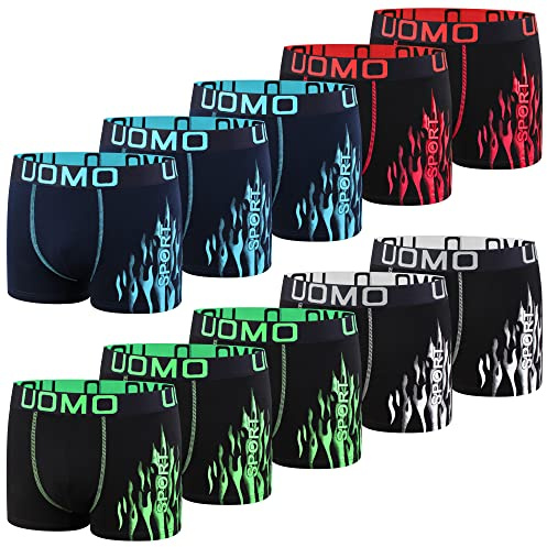 L&K 10-pack herrboxershorts retroshorts med bra mönster bomull 1102, 1114-10-pack, XL