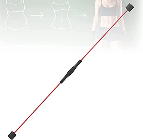 LIOYUHGTFY Fitness Schwingstab Abnehmbare 160CM vibrierende Fitnessstange, Elastische Körper-Hochfrequenz-Trainingsstange für Pilates, Yoga-Training, Büro, Fitnessstudio 824(Color:Red)