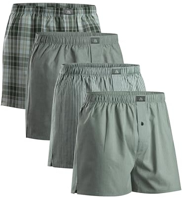 DANISH ENDURANCE Calzoncillos Hombre Boxer Tela, 100% Algodón, 4 y 6 Pack