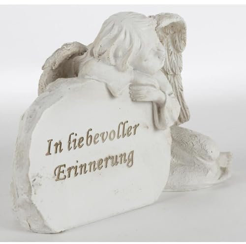 BURI RIP - Juego de decoración para tumba (12 unidades), diseño de ángel durmiendo