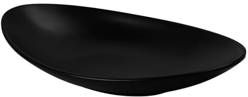 Schlüsselablage Schale, Tablett Schwarz,Schale Schwarz, Oval Schlüsselschale, Schmucktablett, Eingangsbereich Schale Tablett Dekoschale, für Flur Schlüssel Schmuck Münzen Einweihungsgeschenk (Oval)