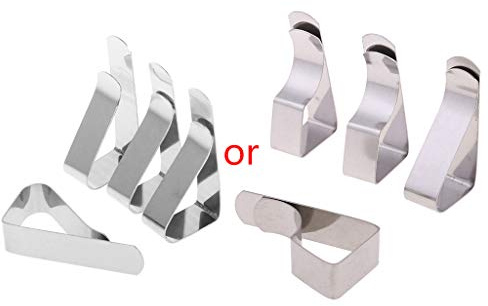 SUCHUANGUANG 4 pièces Nappe Nappe Clip Support à Pince pour fête de Mariage en Acier Inoxydable
