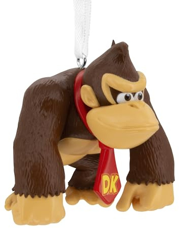Hallmark åsna Kong hängande prydnad, Nintendo plast träddekoration, gåvor till jul