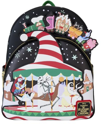 Loungefly Disney NBC Journey To Christmas Town Mini sac à dos, multicolore/vagues de la mer (Ocean Tides), taille unique