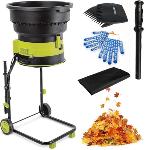 Broyeur de feuilles électrique, broyeur de compost, broyeur de feuilles de jardin 2500 W, broyeur électrique 8000 tr/min, pour le nettoyage de la cour, le compostage,10cm-power-cord