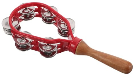 Sosoport Campanello Manico in Legno Strumento Musicale per Ragazzo Ragazza Ragazza Strumento Percussione Campanellini Bastone Giocattolo Educativo per Suono