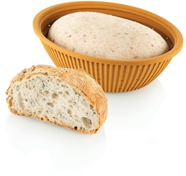 SILIKOMART Cestino Pane, Cestino Lievitazione in Silicone 237x181 h 71 mm Vol 1500 ml, Cestini Lievitazione, Perfettamente Sagomato, Cestini per Fermentazione, Forme Perfette