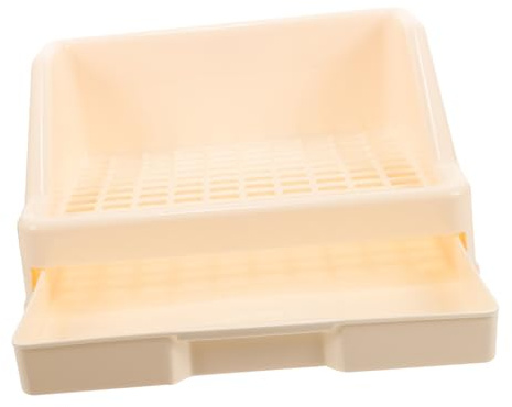 iplusmile Bac à Litière Lapin Anti-Renversement avec Protection Éclaboussures Toilette pour Animaux Petits et Facile à Nettoyer et Accessoire Pratique pour Cage de Lapin et Rongeurs