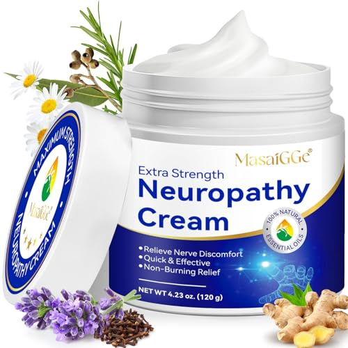 Crema para Neuropatía 120g, Alivio Rápido del Dolor Nervioso, Reduce Hormigueo y Entumecimiento, Fórmula Natural con Árnica, Aloe Vera y Vitamina B6, Hidratante No Grasa, para Pies, Manos y Piernas